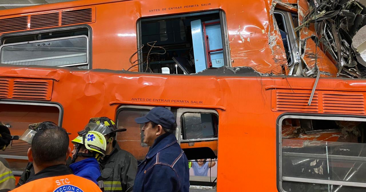 VIDEO Choque de trenes en el Metro de México deja al menos un muerto y