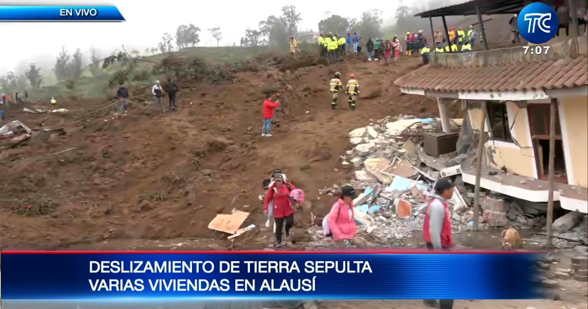 Así luce la 'zona cero' del gran deslizamiento que se dio en Alausí