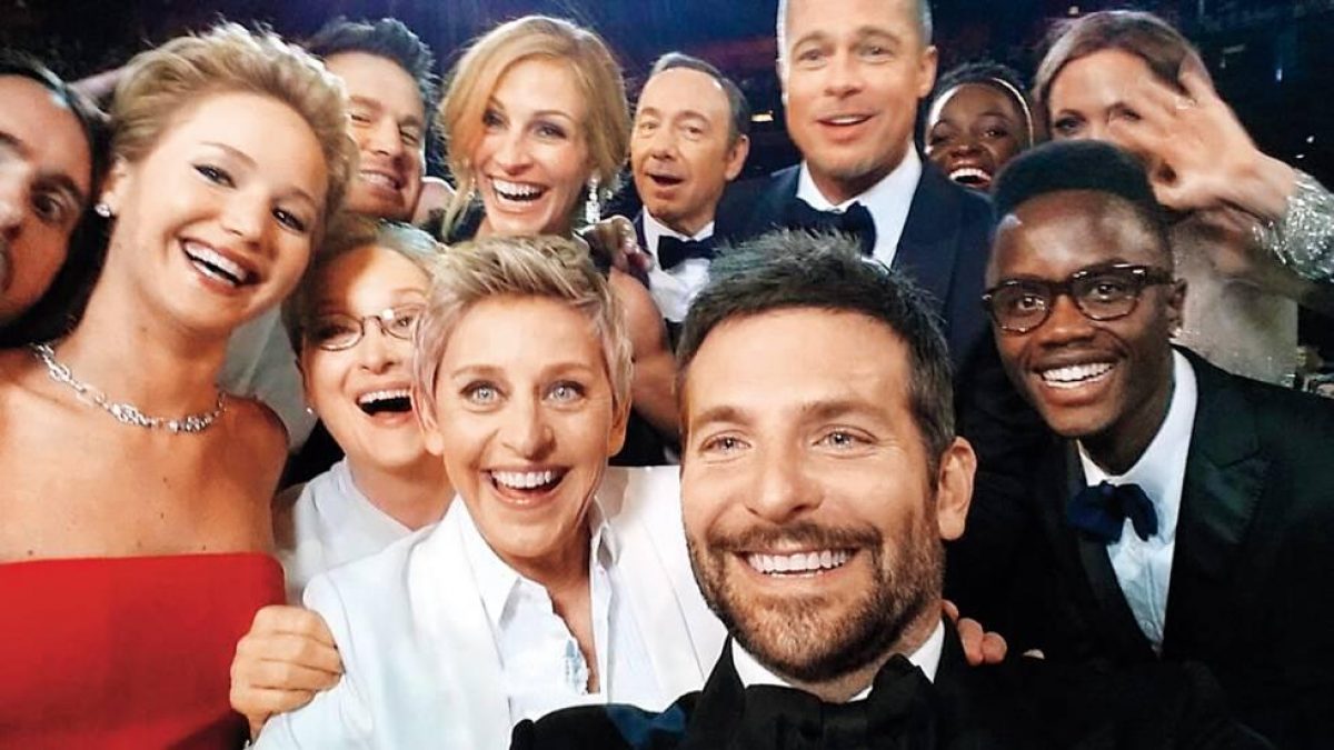 Ellen DeGeneres, Bradley Cooper, Kevin Spacey, Penélope Cruz, Angelina Jolie, Brad Pitt, Jennifer Lawrence, Lupita Nyong'o y Jared Leto.