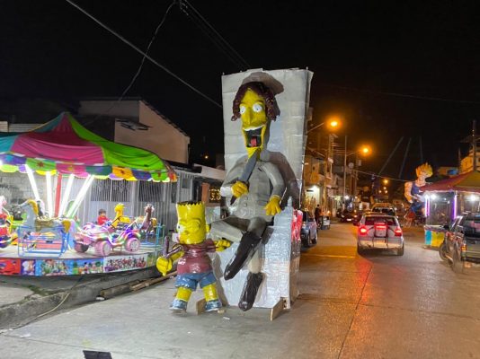 Imagen: Bob Patiño y Bart, de la serie animada Los Simpson - Ubicación: 16 y Alcedo. Imagen: Bob Patiño y Bart, de la serie animada Los Simpson - Ubicación: 16 y Alcedo.