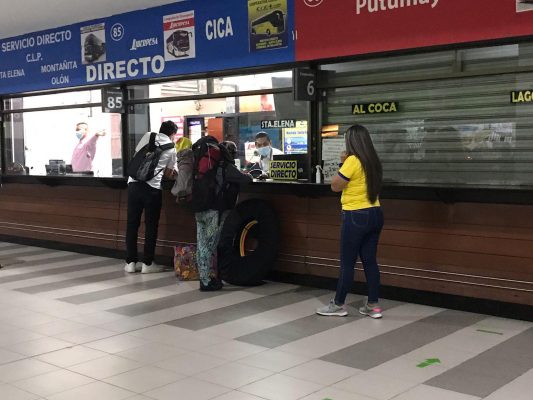 Imagen: El Terminal Terrestre de Guayaquil realiza operativos para controlar esta medida. Foto: Redacción. Imagen: El Terminal Terrestre de Guayaquil realiza operativos para controlar esta medida. Foto: Redacción.