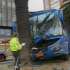 VIDEO | Bus se impactó contra una palmera por falla mecánica