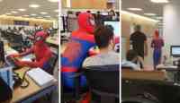Noticia: VIDEO | Va a trabajar disfrazado de Spider-Man VIDEO | Va a trabajar disfrazado de Spider-Man