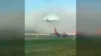 Noticia: VIDEO | Un enorme avión aparece 'de la nada' momentos antes del aterrizaje VIDEO | Un enorme avión aparece 'de la nada' momentos antes del aterrizaje