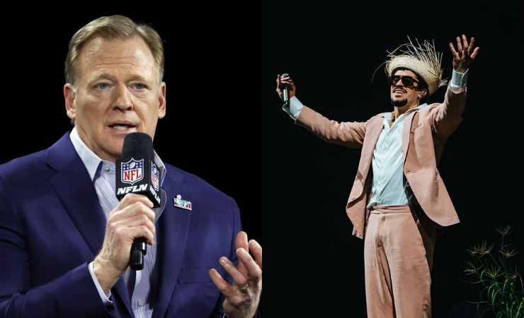 El comisionado de la NFL respaldó públicamente la elección del artista puertorriqueño para el espectáculo de medio tiempo.
