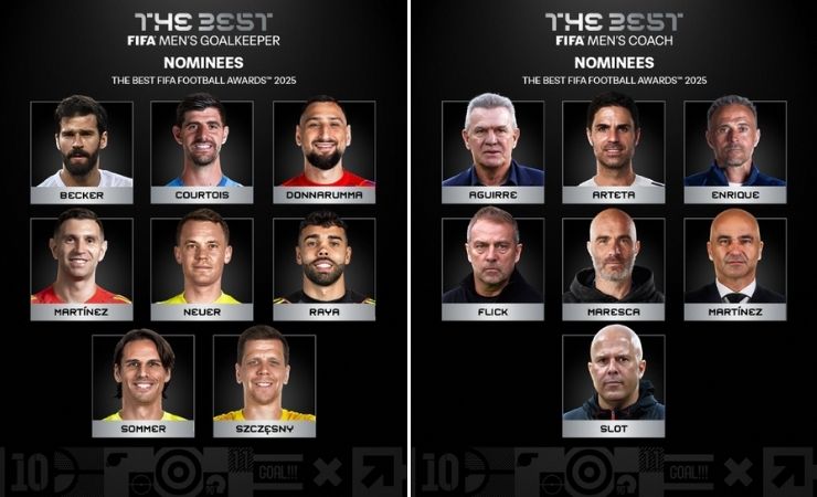 La FIFA también entregará los galardones a Mejor Portero y Portera, además de Mejor Entrenador masculino y femenino.