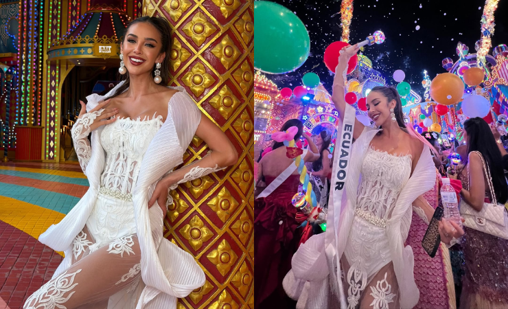 La ecuatoriana Nadia Mejía participó en el Carnaval de Patong, en Phuket, como parte de las actividades previas a Miss Universo 2025.