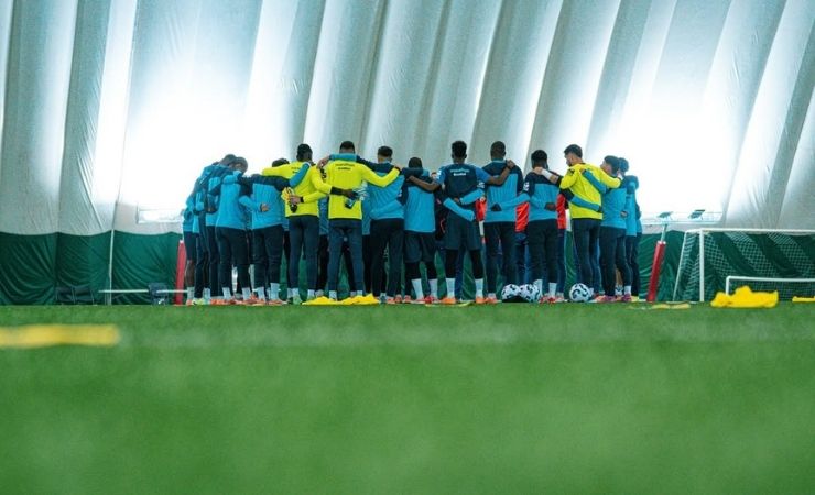 El equipo dirigido por Sebastián Beccacece arribó a la sede del encuentro este fin de semana.