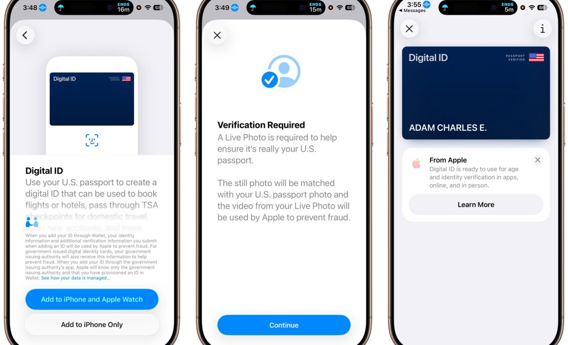 Apple presentó la nueva función Digital ID, que permite guardar el pasaporte estadounidense en el Apple Wallet y usarlo en más de 250 aeropuertos de EE.UU.