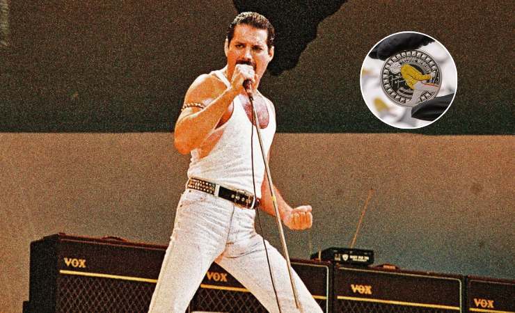 Reino Unido lanzó una moneda conmemorativa dedicada a Freddie Mercury en homenaje a sus 40 años del histórico concierto Live Aid.