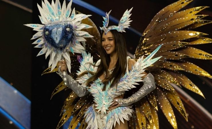 La representante de Ecuador, Nadia Mejía, volvió a lucirse con una creación impactante.