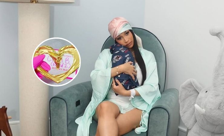 La rapera de 33 años decidió transformar una parte del cordón umbilical de su bebé en una pieza bañada en cromo dorado.