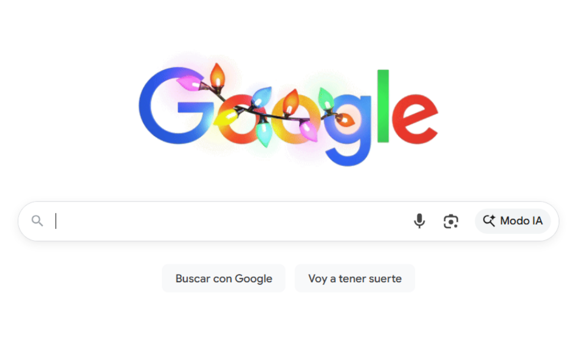 Google sorprendió a usuarios de todo el mundo al presentar un Doodle lleno de color para dar la bienvenida a la Navidad y al Año Nuevo 2026.