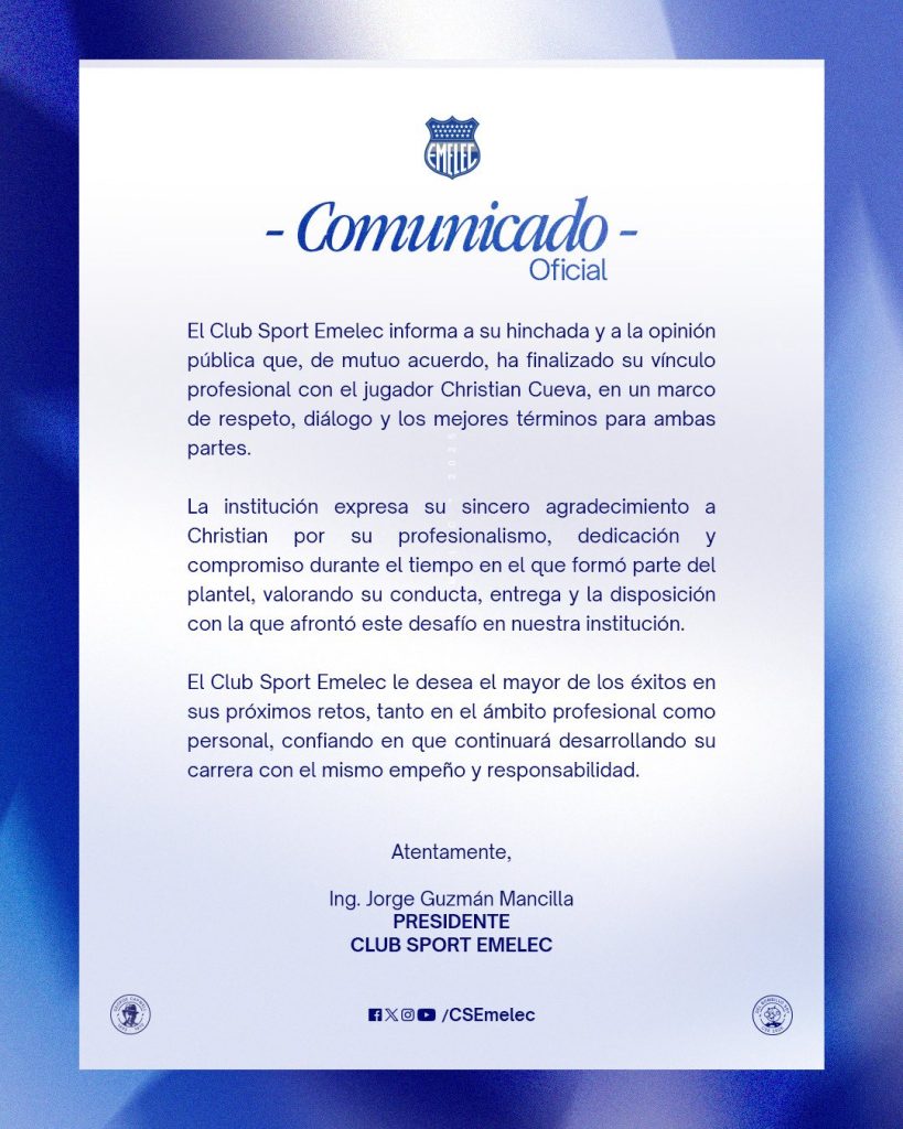 El "Bombillo" aprovechó para agradecer al jugador su tiempo en el plantel.