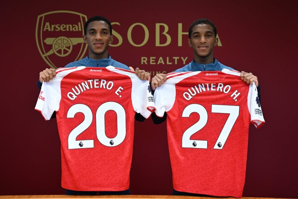 Los gemelos Quintero llegarán al Arsenal en agosto de 2027, momento en que ambos jugadores cumplen los 18 años.