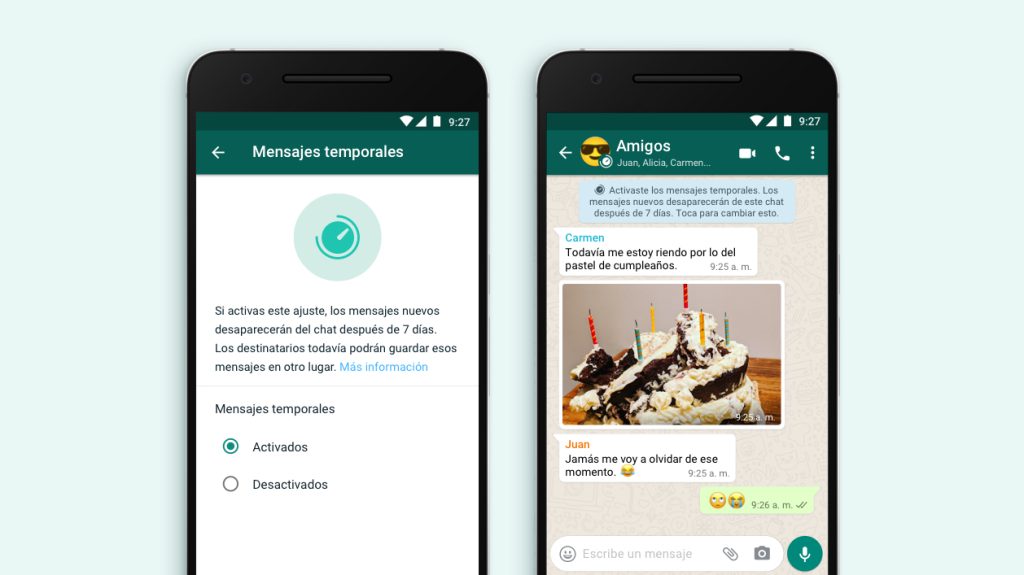 WhatsApp prepara una nueva función que permitirá borrar mensajes automáticamente después de una hora.
