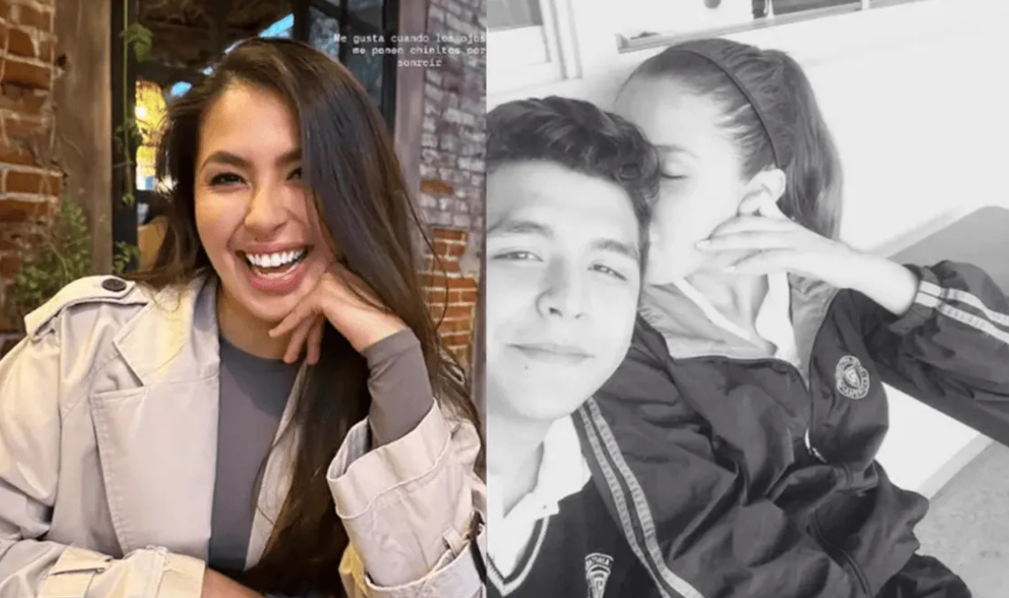 Nodal en etapa escolar durante 2016, compartidas por su exnovia.