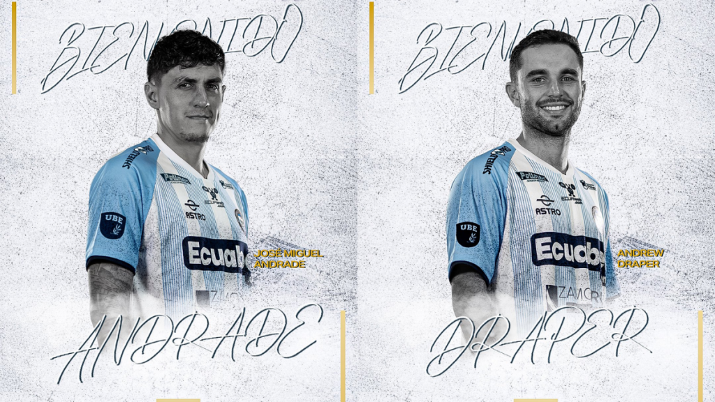 Guayaquil City FC anunció los fichajes de José Miguel Andrade y Andrew Draper para la temporada 2026
