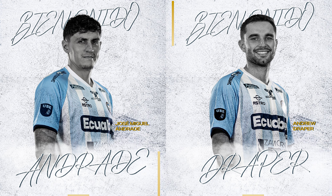Guayaquil City FC anunció los fichajes de José Miguel Andrade y Andrew Draper para la temporada 2026