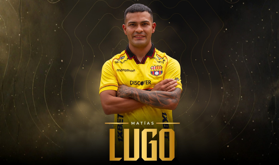 Matías Lugo fue oficializado como refuerzo de Barcelona SC para la temporada 2026.
