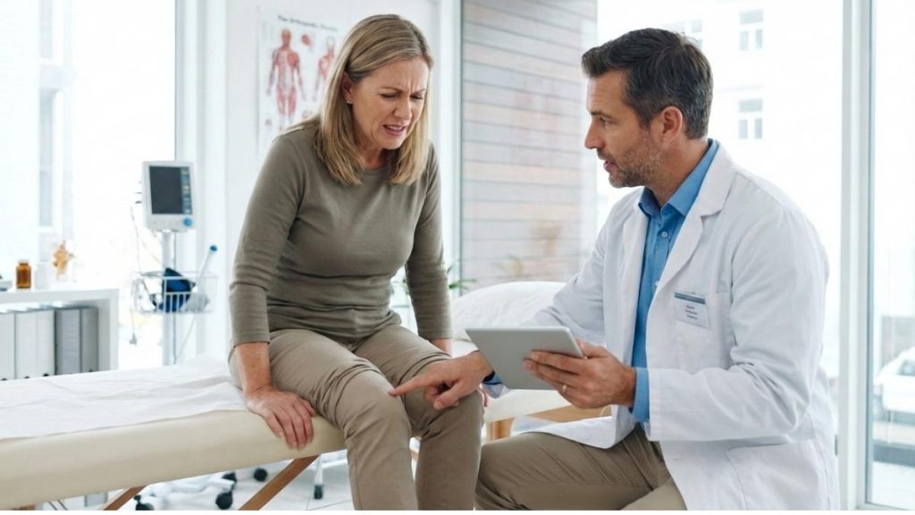 Se debe acudir al medicosi el dolor de rodilla no mejora tras unos días de reposo o que empeora al cargar peso.