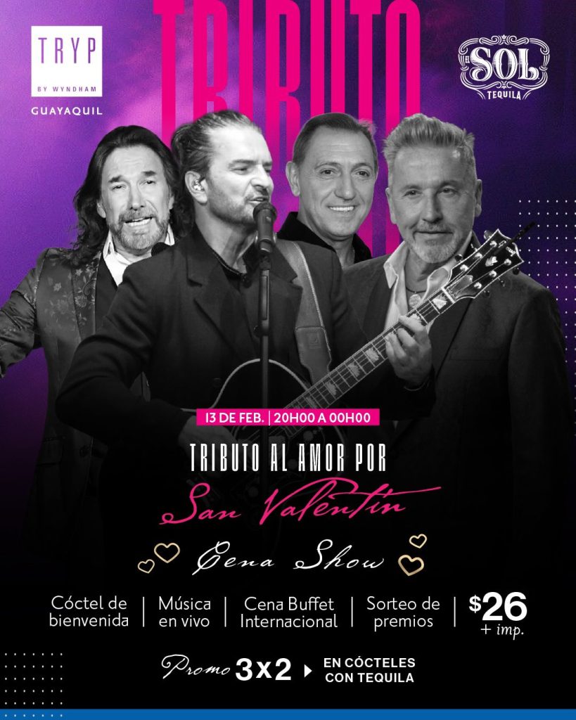 San Valentín en Guayaquil: cena, música en vivo y experiencias en TRYP by Wyndham