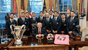 Lionel Messi y el Inter Miami fueron homenajeados por Donald Trump en la Casa Blanca tras conquistar el título de la MLS.