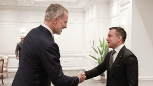 El presidente de Daniel Noboa se reunió con el rey de España, Felipe VI, en Santiago previo a la investidura de José Antonio Kast.