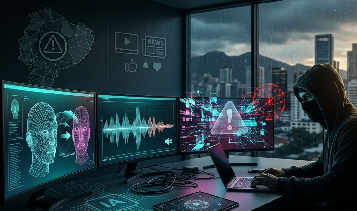 Los fraudes digitales ahora usan mensajes, correos y herramientas con IA para parecer más reales. Foto: Referencial generada con IA.