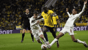 Con goles de Yeboah y El Aynaoui, Ecuador empató 1-1 ante Marruecos en Madrid. Foto: @LaTri