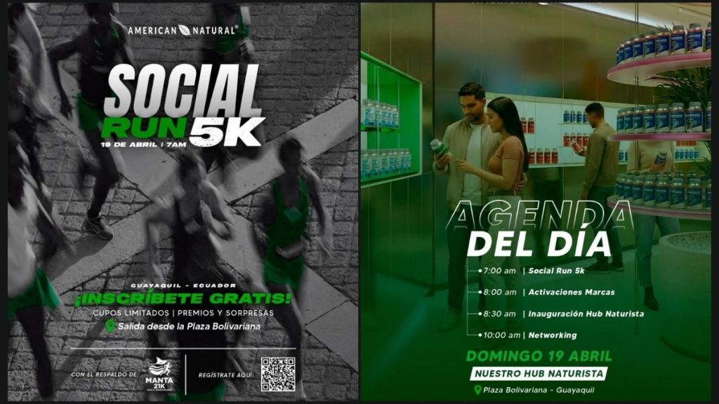 El Social Run 5K se realizará en Guayaquil el 19 de abril y estará acompañado por la apertura del primer Hub Naturista del Ecuador.