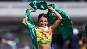 La ecuatoriana Paula Torres se consagró campeona en el Mundial de Marcha 2026. Nathaly León completó el podio.
