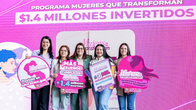 la iniciativa 'Mujeres que Transforman' concentra su asistencia en mujeres inscritas en institutos técnicos y tecnológicos
