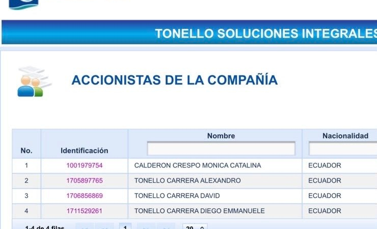 De acuerdo con el gobernante, la firma Tonello Soluciones registra el nombre de la autoridad tanto en su razón social como en la nómina de accionistas.